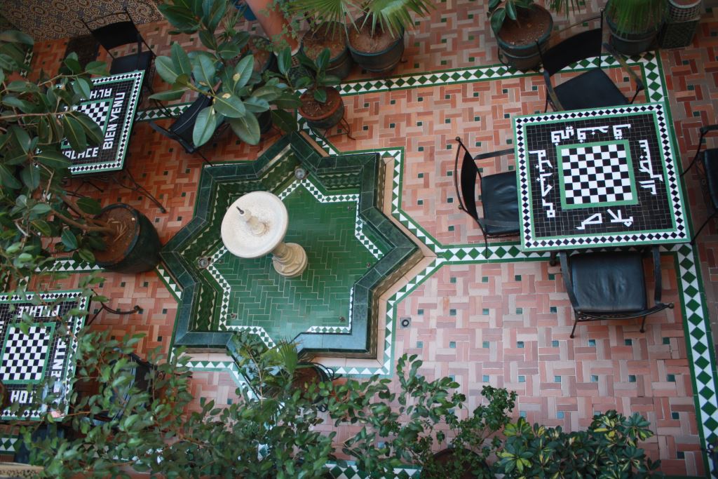 Marrakech hotel patio