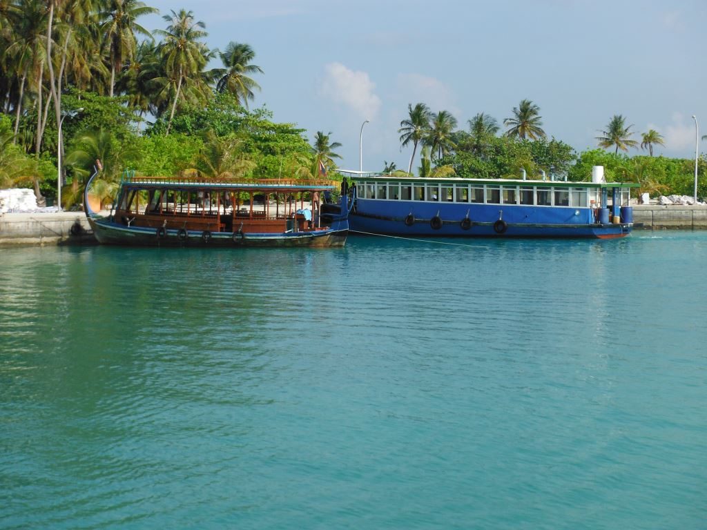 Maldives public transport ships connect all the inhabited islands