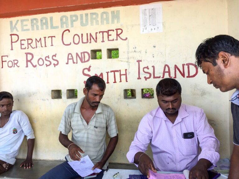 Ross and Smith permit counter, North Andaman Ross and Smith permit counter, North Andaman