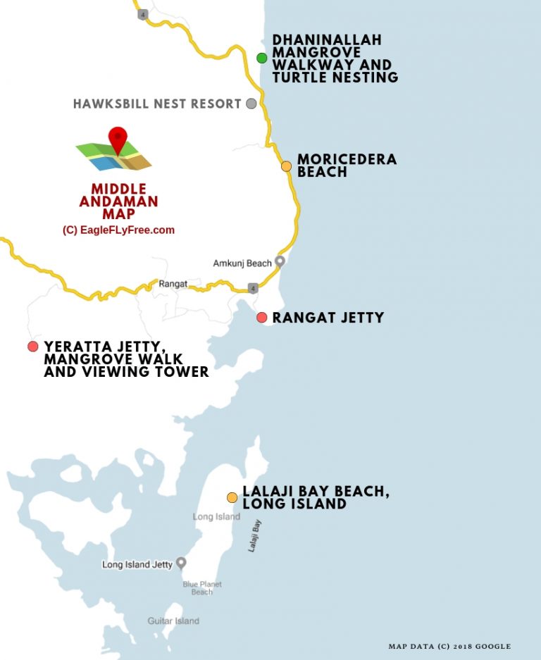 Middle Andaman Map Middle Andaman Map