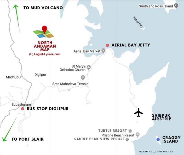 North Andaman Map North Andaman Diglipur Map