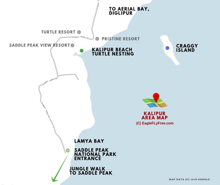 Kalipur Map North Andaman Saddle Peak Kalipur Map North Andaman