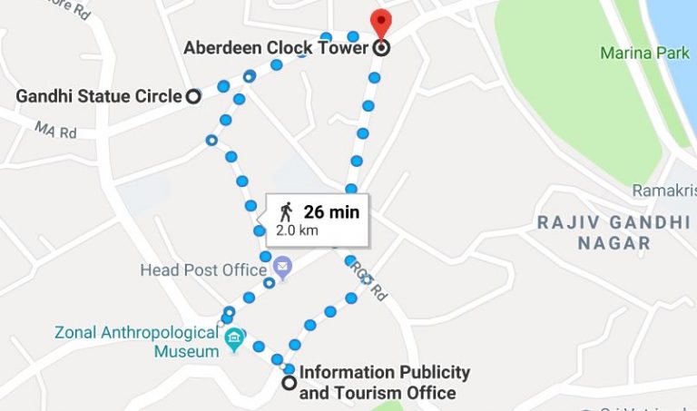 Map data ©2018 Google Port Blair Centre Map